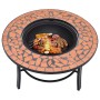 Braciere a Mosaico Terracotta 68 cm in Ceramica