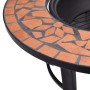 Braciere a Mosaico Terracotta 68 cm in Ceramica