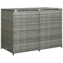 Copribidone Rifiuti Doppio in Polyrattan Antracite 148x77x111cm