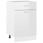 Armadio Inferiore Cassetto Bianco Lucido 50x46x81,5 Multistrato