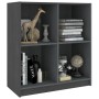 Credenza Grigia 70x33x76 cm in Legno Massello di Pino