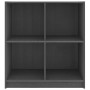 Credenza Grigia 70x33x76 cm in Legno Massello di Pino
