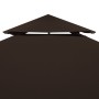 Copertura Superiore per Gazebo a 2 Strati 310g/m² 3x3m Marrone