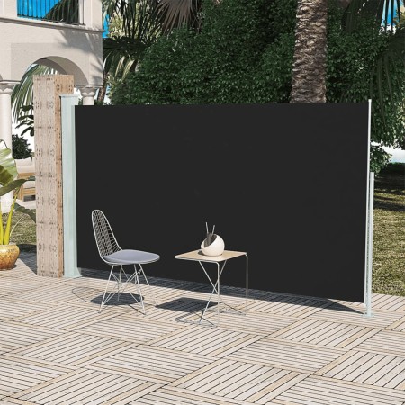 Tenda Laterale Retrattile per Patio 160x300 cm Nera