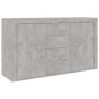 Credenza Grigio Cemento 120x36x69 cm in Legno Multistrato