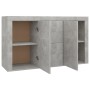 Credenza Grigio Cemento 120x36x69 cm in Legno Multistrato