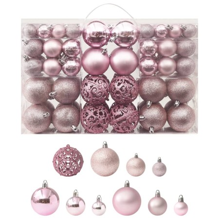 Set Palline di Natale 100 pz Rosa