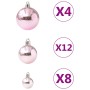 Set Palline di Natale 100 pz Rosa