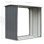 Capannone da Giardino in Acciaio Zincato 172x91x154cm Grigio