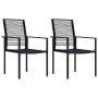 Sedie da Giardino 2 pz in Rattan PVC Nero