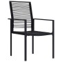 Sedie da Giardino 2 pz in Rattan PVC Nero