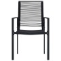 Sedie da Giardino 2 pz in Rattan PVC Nero