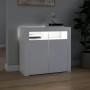 Credenza con Luci LED Bianca 80x35x75 cm