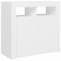 Credenza con Luci LED Bianca 80x35x75 cm