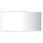 Specchio da Bagno LED Bianco Lucido 80x8,5x37 cm in Acrilico