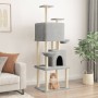 Albero per Gatti con Tiragraffi in Sisal Grigio Chiaro 180 cm