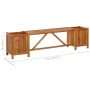 Panca Giardino con 2 Fioriere 150x30x40cm Legno Massello Acacia