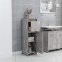 Mobile da Bagno Grigio Cemento 30x30x95 cm in Legno Multistrato