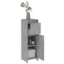Mobile da Bagno Grigio Cemento 30x30x95 cm in Legno Multistrato