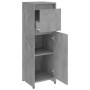 Mobile da Bagno Grigio Cemento 30x30x95 cm in Legno Multistrato