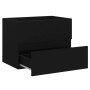 Set Mobili da Bagno 2 pz Nero in Legno Multistrato