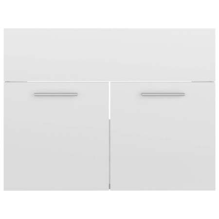 Mobile Sottolavabo Bianco Lucido 60x38,5x46cm Legno Multistrato