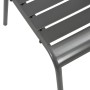 Sedie da Esterno 4 pz Design a Doghe in Acciaio Grigio Scuro