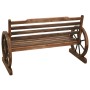 Panchina da Giardino 112 cm in Legno Massello di Abete