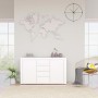 Credenza Bianco Lucido 120x36x69 cm in Legno Multistrato