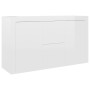 Credenza Bianco Lucido 120x36x69 cm in Legno Multistrato