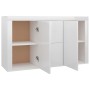 Credenza Bianco Lucido 120x36x69 cm in Legno Multistrato