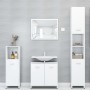 Mobile da Bagno Bianco 30x30x183,5 cm in Legno Multistrato