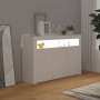 Credenza con Luci LED Bianca 115,5x30x75 cm