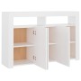 Credenza con Luci LED Bianca 115,5x30x75 cm