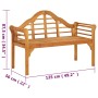 Panchina da Giardino 125 cm Legno Massello di Acacia