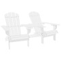 Sedie da Giardino Adirondack con Tavolino in Legno Abete Bianco