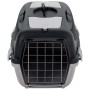 Trasportino per Animali Domestici Grigio e Nero 55x36x35 cm PP