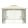 Gazebo con Rete 300x400x265 cm Crema