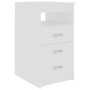 Cassettiera Bianca 40x50x76 cm in Legno Multistrato