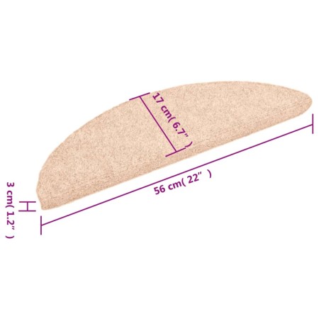 Tappetini Autoadesivi per Scale 15 pz 56x17x3 cm Marrone