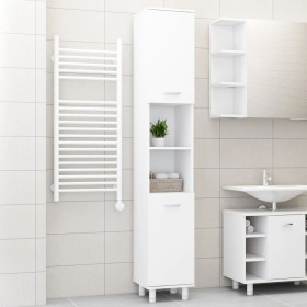 Mobile da Bagno Bianco 30x30x179 cm in Legno Multistrato