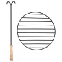 Braciere da Giardino con Griglia in Acciaio Inox 76 cm