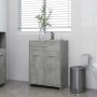 Mobile da Bagno Grigio Cemento 60x33x80 cm in Legno Multistrato