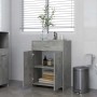 Mobile da Bagno Grigio Cemento 60x33x80 cm in Legno Multistrato