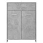 Mobile da Bagno Grigio Cemento 60x33x80 cm in Legno Multistrato