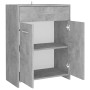 Mobile da Bagno Grigio Cemento 60x33x80 cm in Legno Multistrato