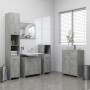 Mobile da Bagno Grigio Cemento 60x33x80 cm in Legno Multistrato