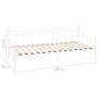 Telaio Divano Letto Bianco in Metallo 90x200 cm