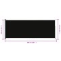 Tenda Laterale Retrattile per Patio 117x300 cm Nera