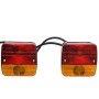 Luci Rimorchio 2 pz Rosso 10,5x7,5x10 cm 12V Lampadina Classica